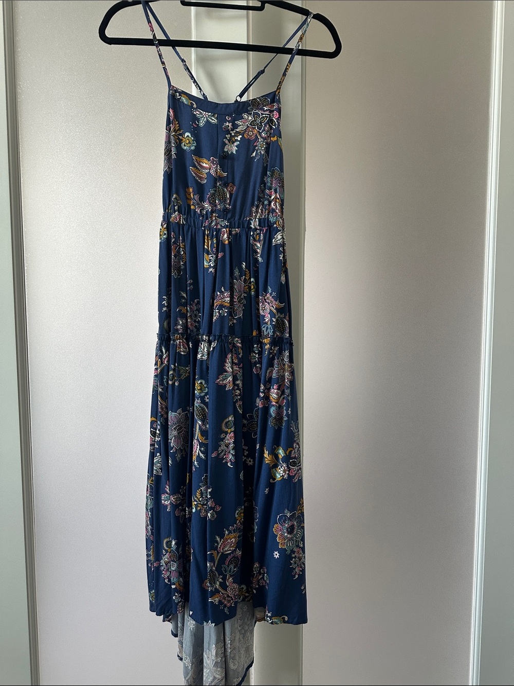 Copper Key Navy Floral High-Low Sundress